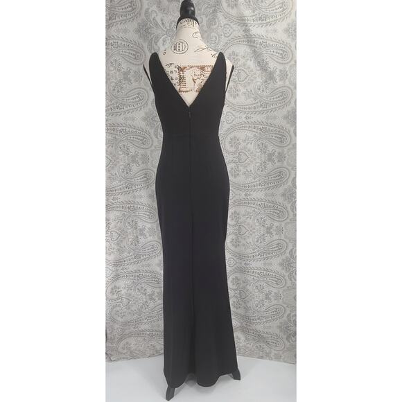 Lulu's Melora black sleeveless maxi dress Size Small formal minimalist wedding - Picture 5 of 13